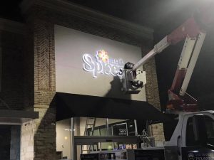 Denham Springs Lighted Signs illuminated cabinet channel letters outdoor install 300x225